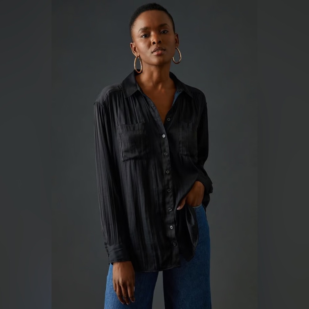Anthropologie relaxed long sleeve button down